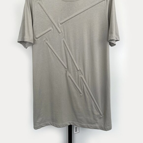 Rick Owens: Runway Aluminum Loose Rod Oyster Level T Shirt SS19 Babel - Picture 2 of 16